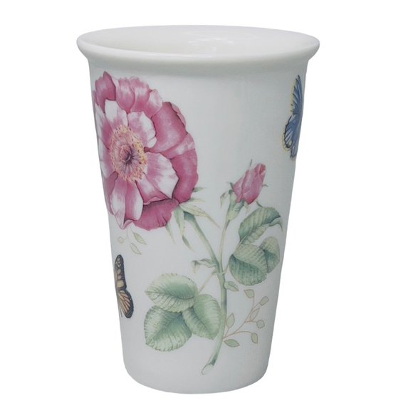 Lenox Butterfly Meadow Ceramic Thermal Coffee Tea Mug 10 oz No Lid EUC - Picture 3 of 10